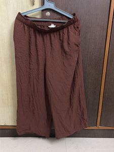 H&amp;M cropped dark Brown Palazzo Pants