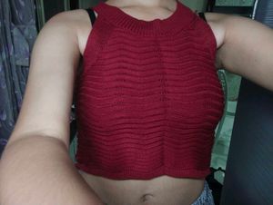Chic Knit burgundy Tank Top