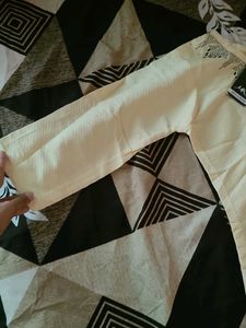 Elegant Cream Embroidered Kurta