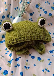 Cute Frog Crochet Hat
