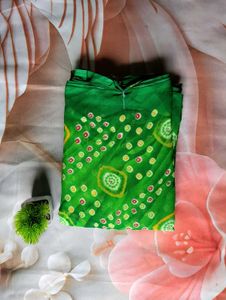 Soft Floral Printed green Saree for Women