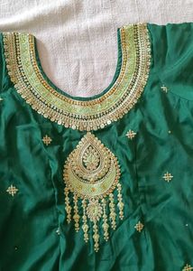 Beautiful Green Embroidered Kurta Set