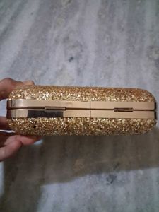 Sparkly Gold Clutch Bag