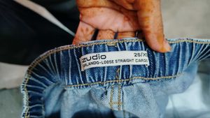 Baggy Blue Denim Cargo Jeans