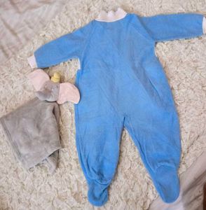 Very Cute Baby rumpar Hanky And Cardigan