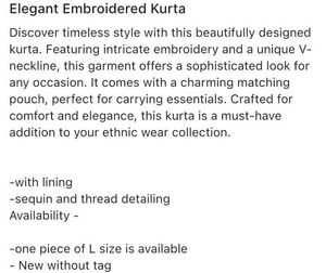 Embroidered Neckline Kurta