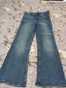 H&M Stylish Wide Leg Blue Denim Jeans