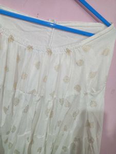 Elegant White Ethnic Skirt