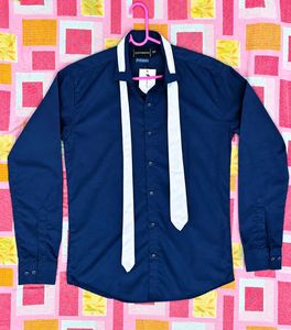 Men Formal Cotton Shirt with tie