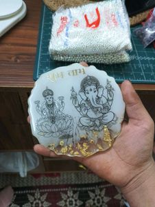 Lakshmi Ganesh Resin Art Decor