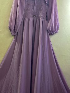 Lavender Puff Sleeve Dress