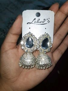 Stunning Silver Jhumka Earrings