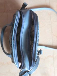 Stylish Blue Floral Handbag