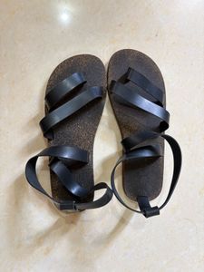 Zee Slingback Cork Black Sandals Women