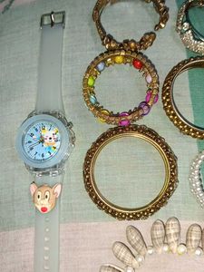 Assorted Bracelets and Watch