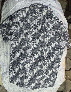 Men's Palm Tree Print Short Sleeve Shirt