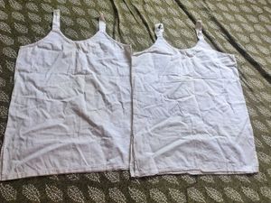 Pack of 2 White Camisoles thick cotton