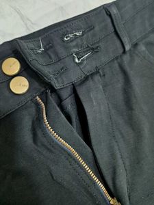 Women's Black Wide-Leg Cargo Pants