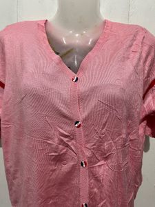 Chic Pink V-Neck Cardigan