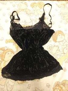 Velvet Butterfly Fur and Sequin Detail Top