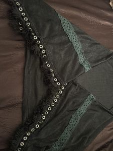Black Top with Lace Detail