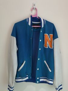 Blue Varsity Jacket with 'N'