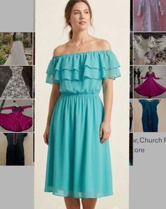 Aqua Chiffon Dress