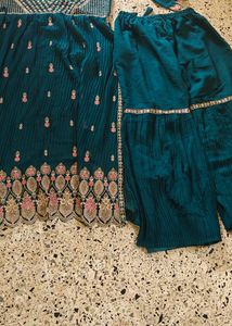 Emerald Green Embroidered Anarkali