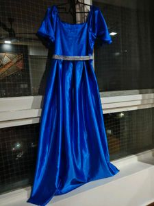 PRICE DROP Elegant Royal Blue Satin gown