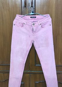 Allen Solly Pink Denim Jeans