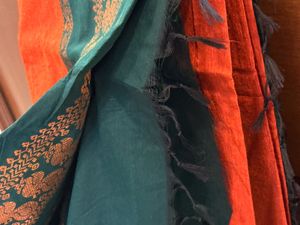 Beautiful Orange &amp; Green Saree