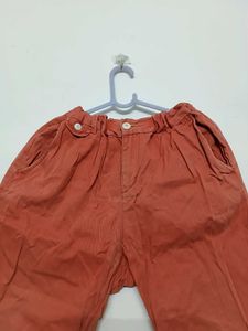 Orange Cropped Pants