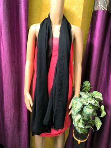 Classic Black Dupatta soft and silk