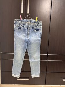Light Wash Distressed Denim Jeans