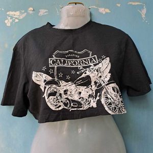 Shein Graphic Print Cropped T-Shirt