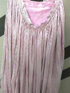 Pleated Pink Ethnic Skirt