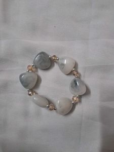 Chic Beaded White Stone Bracelet