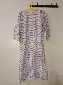 White Printed Kurta 🤍