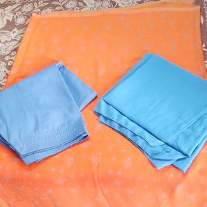 3 piece Orange unstitched suit