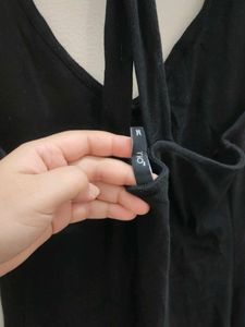 Sleek Black Racerback Dress
