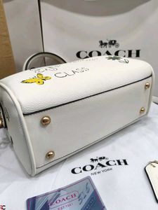 COACH* *WHITE CHALK SKETCH PRINT ROWAN SATCHEL BAG