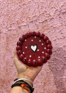 Combo of 2 😍 Red Pearl trinket tray and white