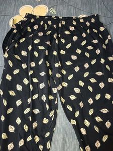 Stylish Leaf Print Palazzo Pants