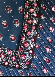 Elegant Blue Printed Kurta Set with Dupatta