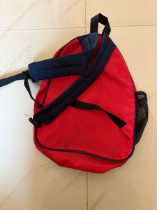 Kids Red Backpack with Dolphin Logo