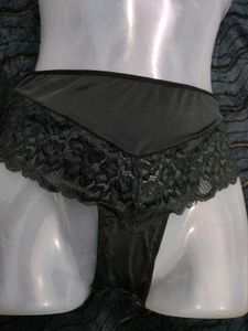 Elegant Lace🤎 Trim Thong Panty