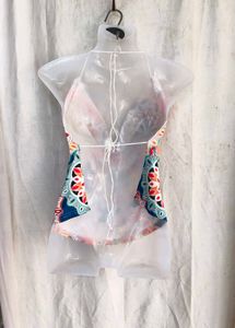 1110. Boho Halter Neck Print Top