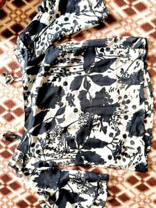 Chic Cold Shoulder Floral Print Top