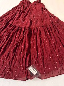 Boho Polka Dot Maxi Skirt