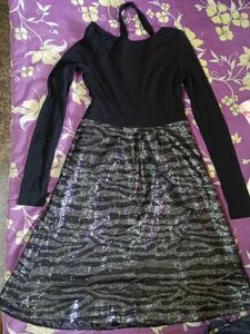 Sparkly Sequin Black Dress with Bolero